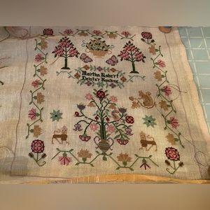 Vintage Finished Bohemian Needlepoint